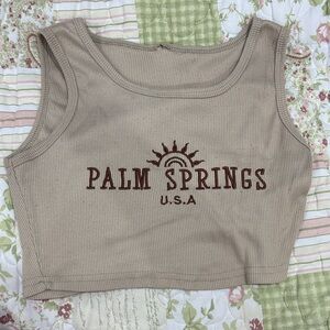 Trendy Boutique Tan Palm Springs Tank Top